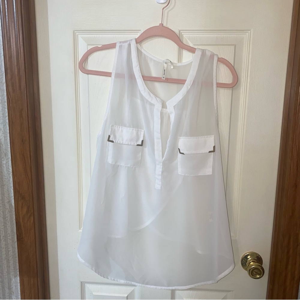 Truth Sleeveless Sheer Blouse